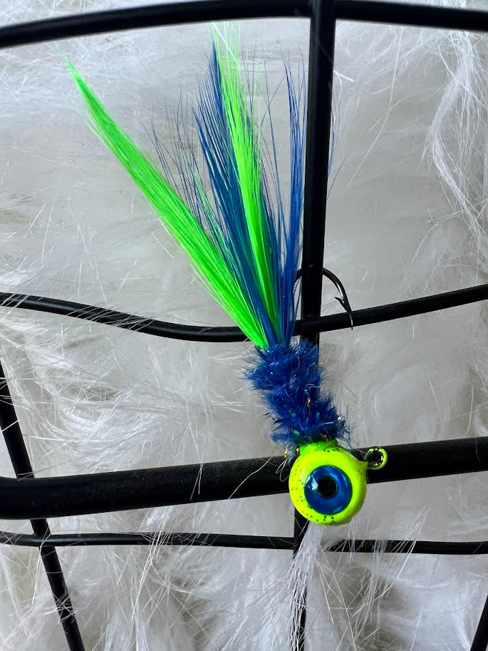 3 Pack - Hand Tied Crappie Jigs with 3D Eyes