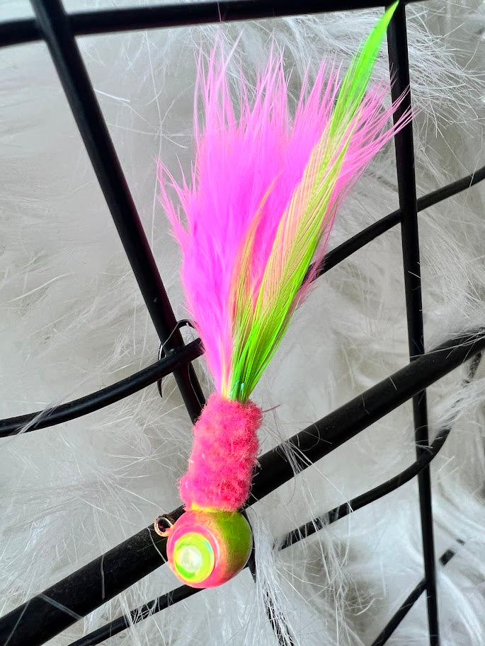 3 Pack - Hand Tied Crappie Jigs with 3D Eyes