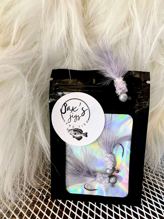 3 Pack Hand Tied Crappie Jigs - Round Head