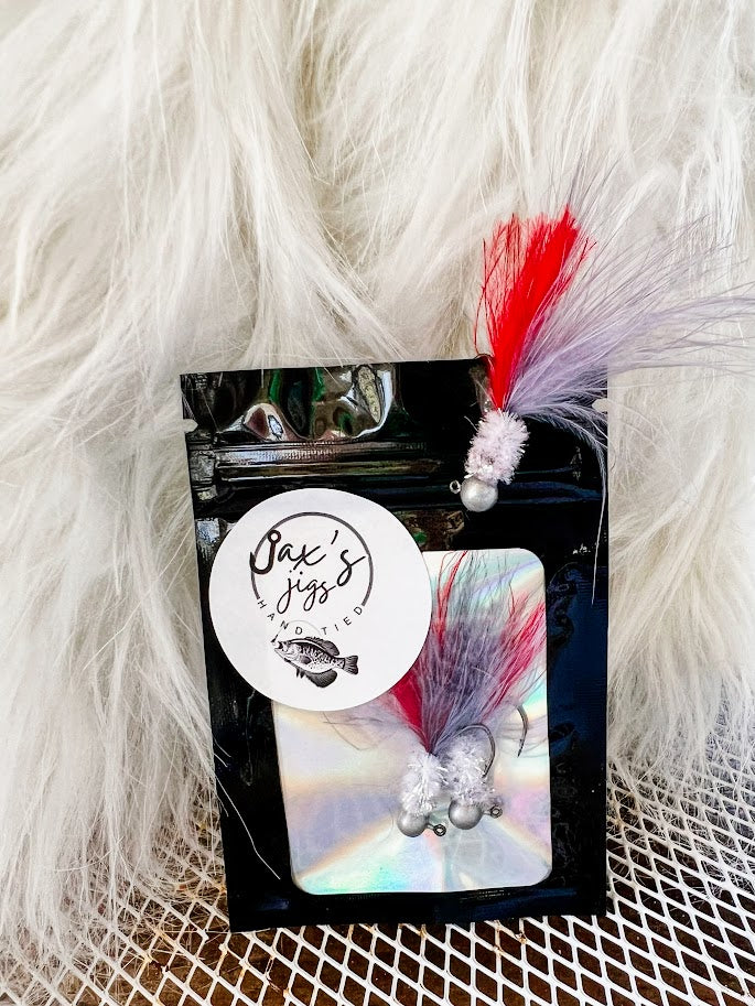 3 Pack Hand Tied Crappie Jigs - Round Head